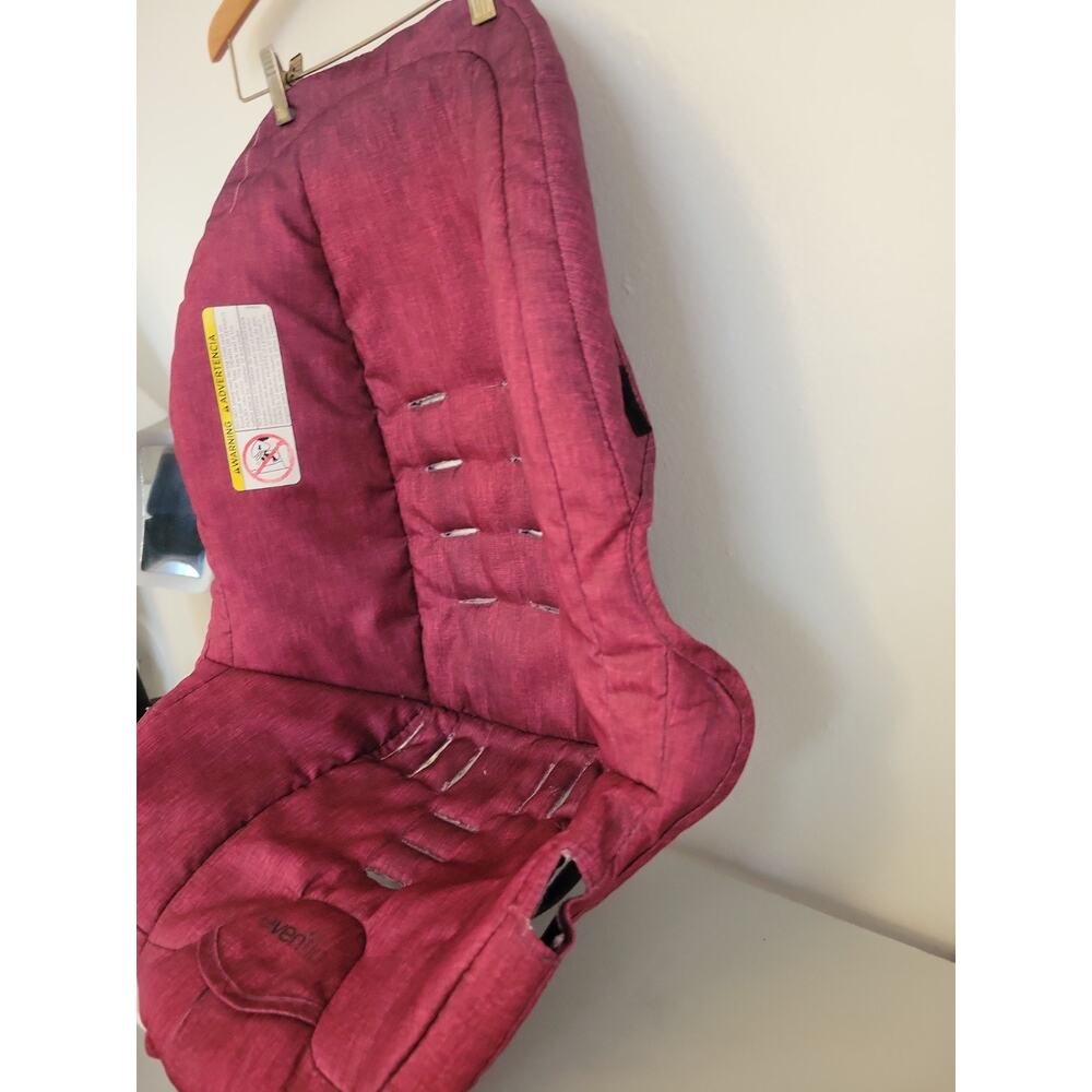 Evenflo Litemax Omni Baby Car Seat Fabric Cover Padding Cushion Pad Burgundy - Picture 8 of 15